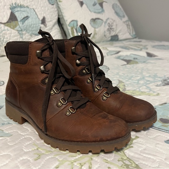 Timberland Women's Brown Lace Up Boots - Picture 1 of 10